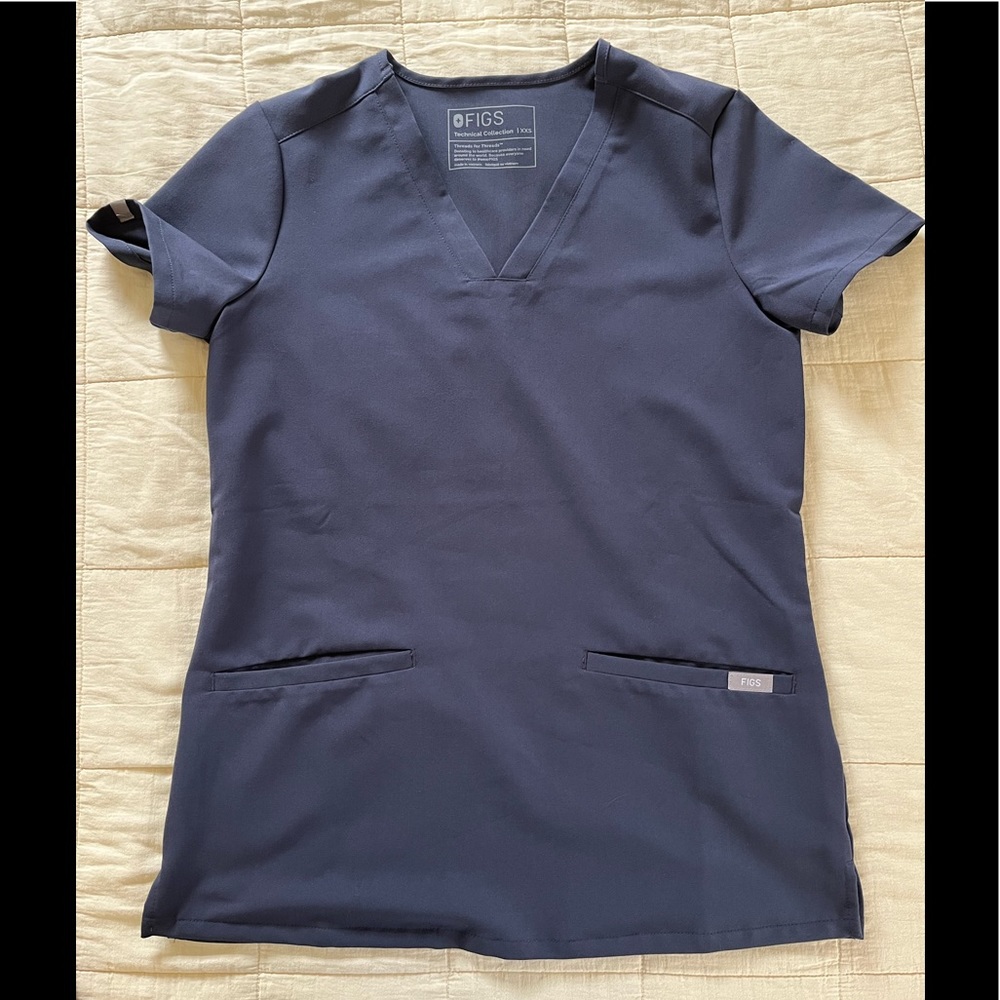 Women’s FIGS SCRUB SET in Night Sky (blue). NEW without tags. Top XXS, Bottom XS - Picture 4 of 8